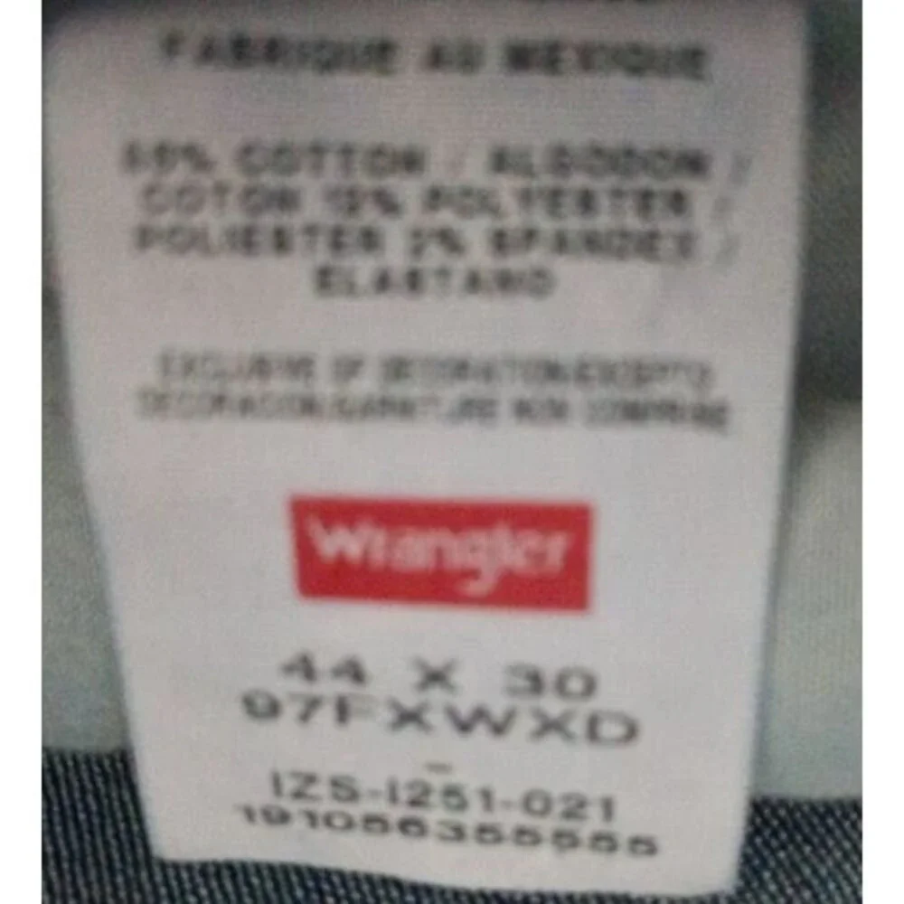 Wrangler Jeans Mens Size 44x30 Blue Denim Boot Cut Regular Fit  Medium Wash